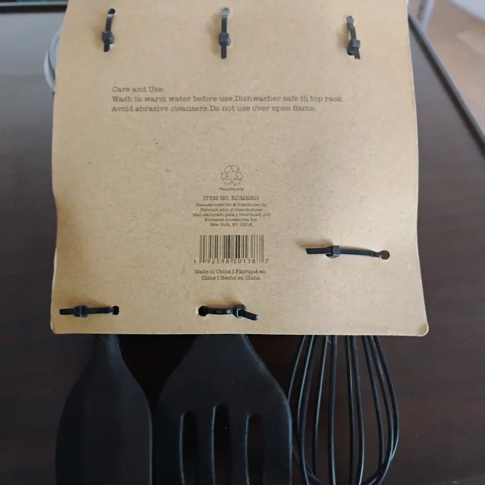 Rae Dunn Black Silicone MINI Utensils Set - 3 pc - Picture 2 of 2